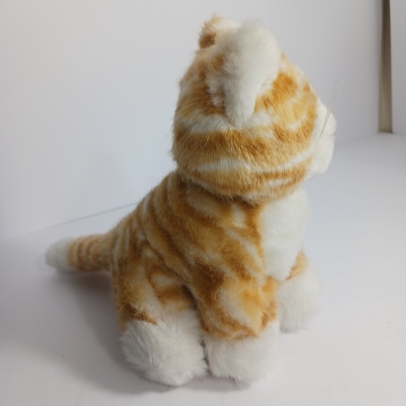 American Wego 7" Kitten Rurrs Cat Tabby Orange Cat Plush Stuffed Animal - Picture 3 of 9